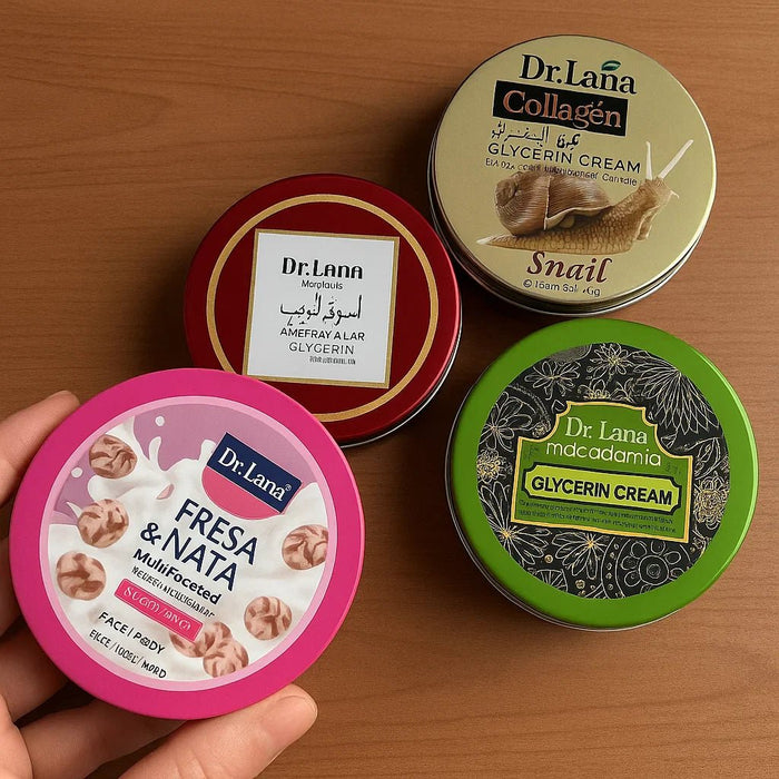 4 crèmes hydratantes pour sublimer la peau : Macadamia, Fresca Nata 3-en-1, Escargot & Collagène, Ameerat Al Arab - nilabeautys.com