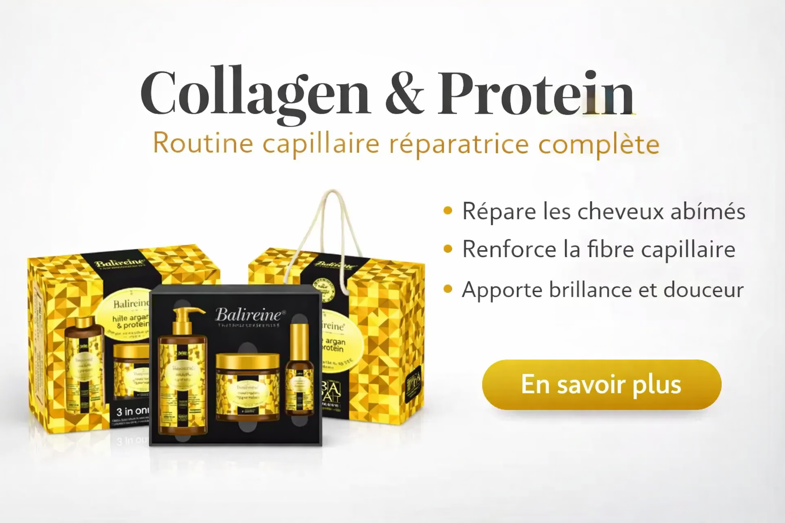 Pack Collagen & Protein : la routine capillaire réparatrice complète
