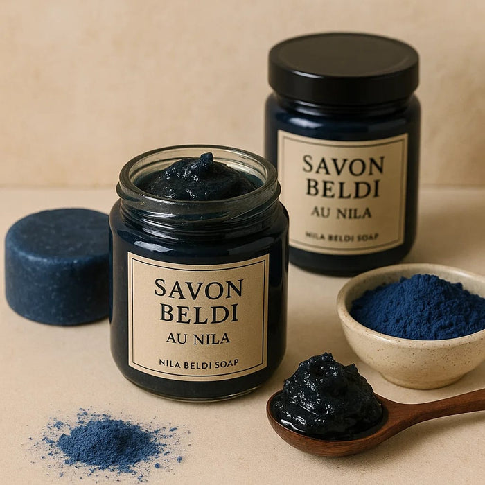 Savon Beldi au nila bleu marocain - nilabeautys.com