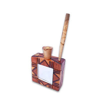 Boîte à Khôl Artisanale en Bois – Miroir Intégré | Ithmid