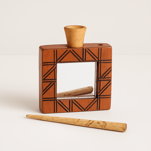 Boîte à Khôl Artisanale en Bois – Miroir Intégré | Ithmid