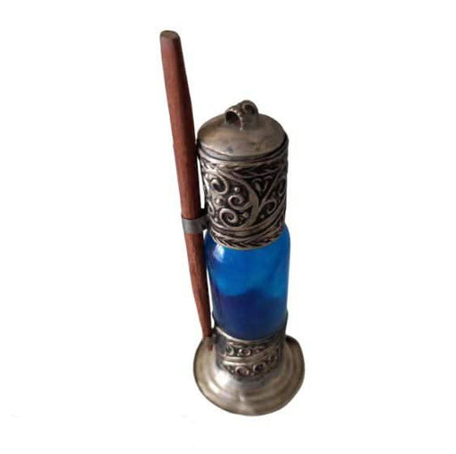 Boîte à Khôl en Verre et Cuivre – Artisanat marocain traditionnel