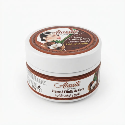 Crème à l’Huile de Noix de Coco | Hydratation Intense – Tous Types de Peaux