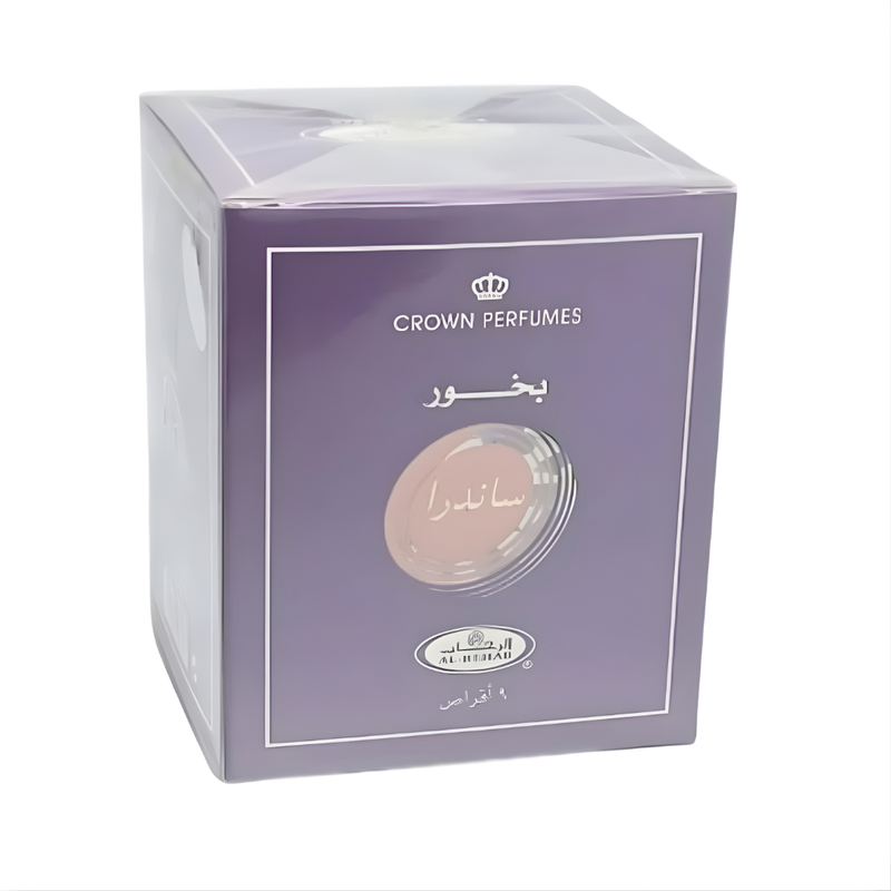 
Encens Bakhoor Sandra 50g – Oud Boisé & Floral Élégant
