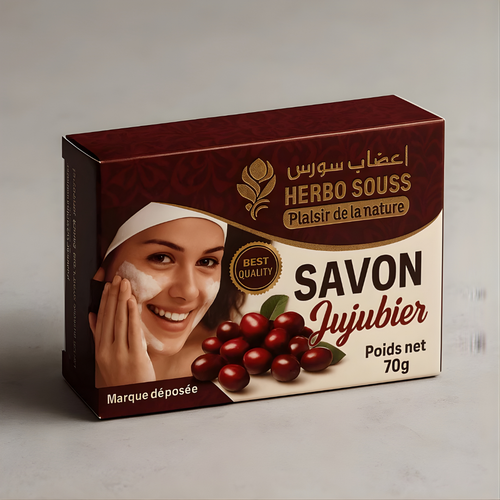 Savon Jujubier Sidr 100g – Purifiant, Séborégulateur & Naturel