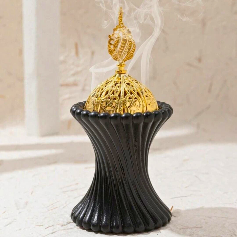 Encensoir Mabkhara Noir – Élégance Orientale