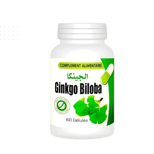 Ginkgo Biloba 60 Gélules – Complément Alimentaire Circulation Cérébrale & Cognition