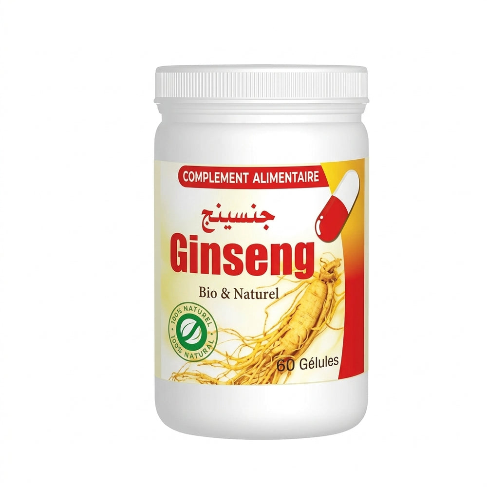 Ginseng Bio en Gélules – Énergie, Vitalité & Équilibre Naturel | Complément Alimentaire