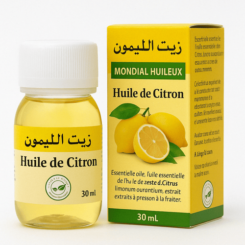 Huile Végétale de Citron 30ml – tonifiante et sébo-régulatrice