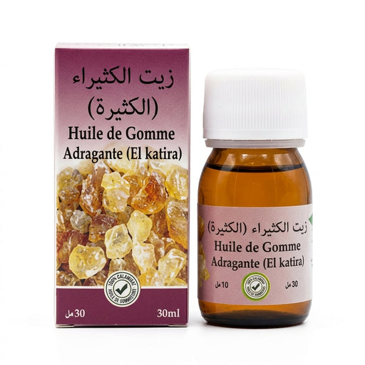 Huile de Gomme Adragante El Katira 30ml – Hydratation peau et cheveux