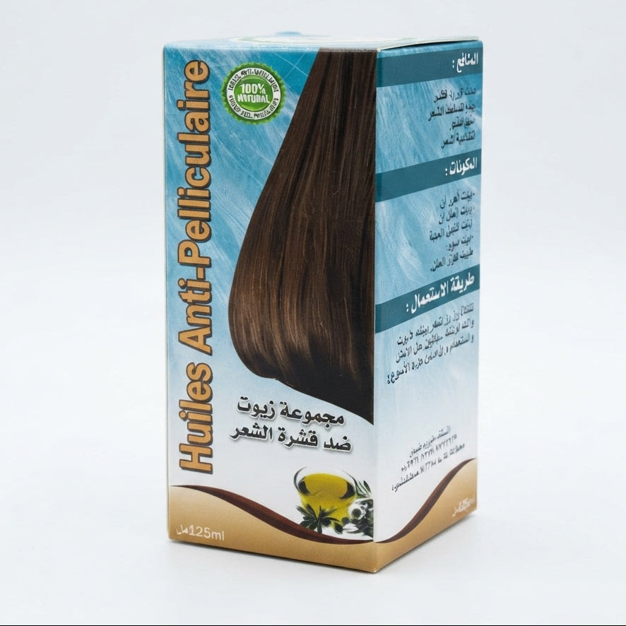 Huiles Anti-Pelliculaires 125ml – Coffret pour Cheveux