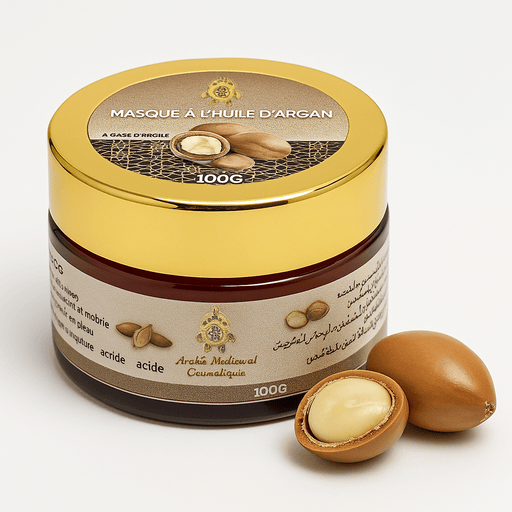 Masque Visage Huile Argan 100g | Hydratation Profonde et Effet Coup d’Éclat