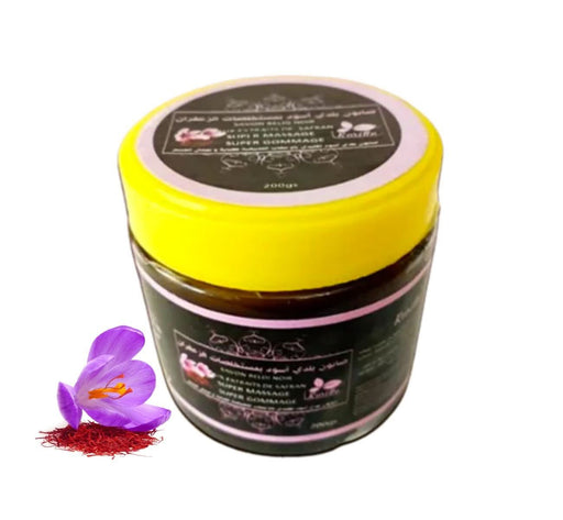 Savon Noir Beldi au Safran – Gommage & Hammam 200g