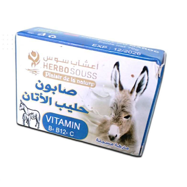 Savon au Lait d'Ânesse 100g – Enrichi en Vitamines B, B12 & C | Tous Types de Peau