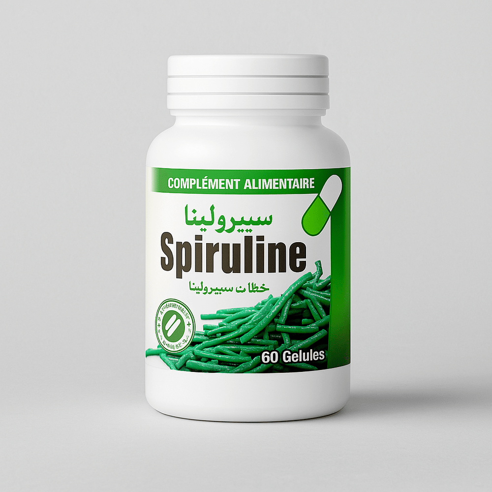 Spiruline 60 Gélules – 100% Naturelle | Énergie, Vitalité & Immunité | Végétarien