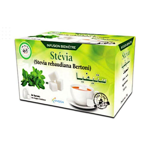 Thé de Stévia 24 Sachets – Infusion Naturelle Sucrée Sans Sucre Ajouté | Pause Bien-Être
