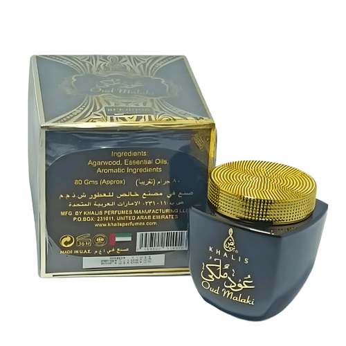 Bakhoor Oud Malaki 80g – Encens Oriental Oud, Musc & Santal Luxe - nilabeautys.com