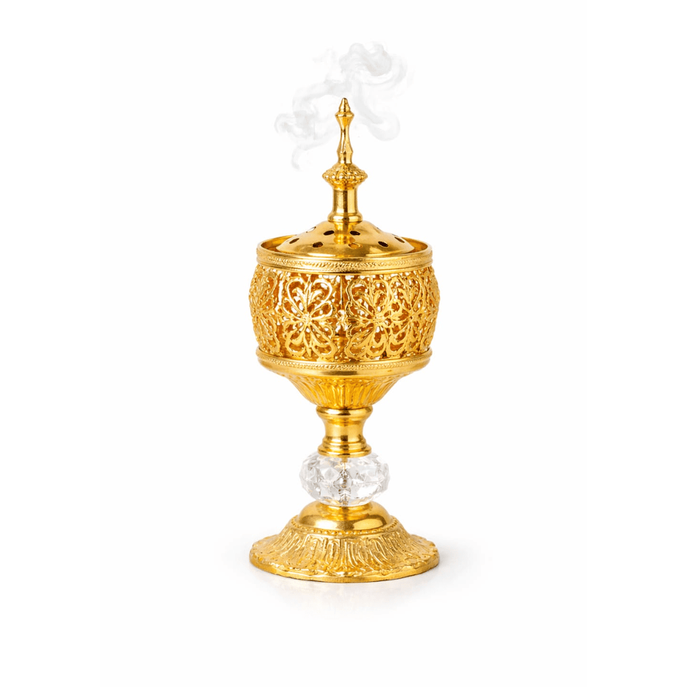 Brûle - Encens Vintage Doré | Mini Encensoir Oriental Métal - nilabeautys.com