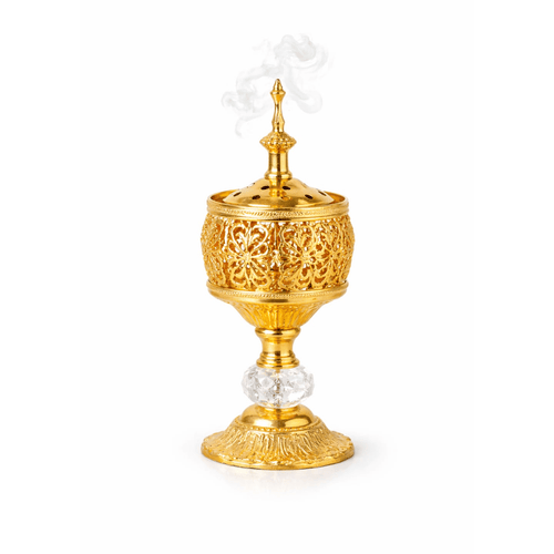 Brûle - Encens Vintage Doré | Mini Encensoir Oriental Métal - nilabeautys.com