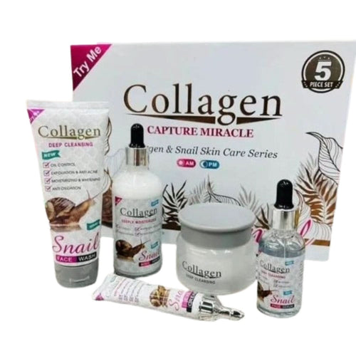 Collagène Pack Soins Anti-Âge Collagène & Escargot - Sérum, Crème et Nettoyant