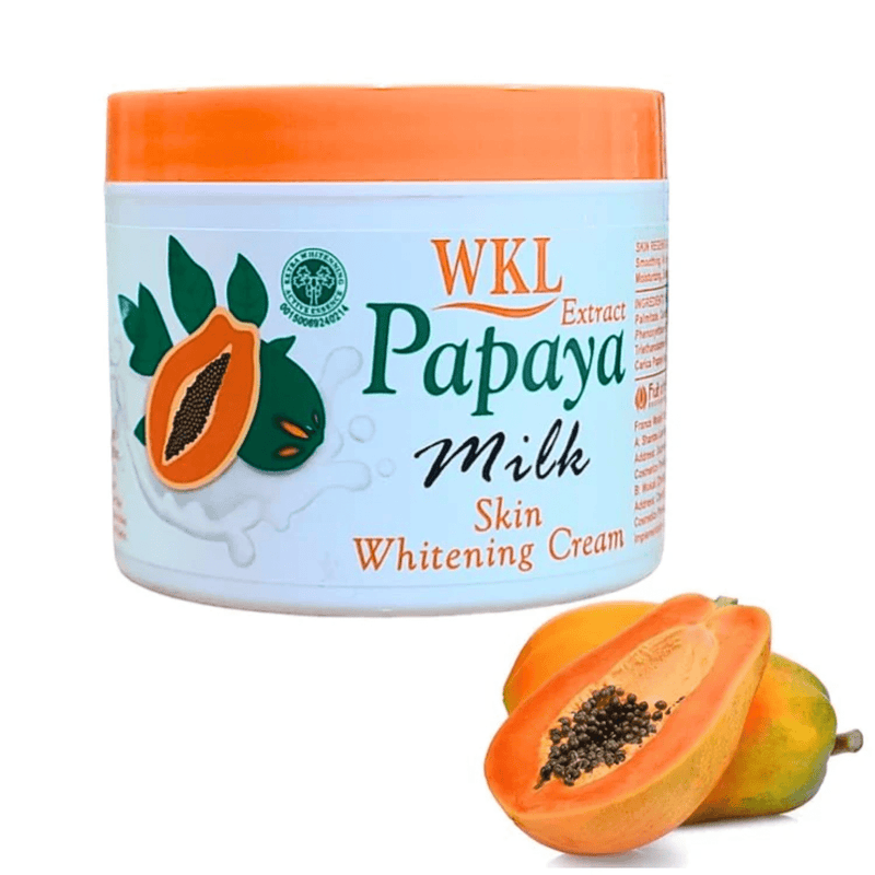 Crème Éclaircissante à l’Extrait de Papaye et au Lait Wokali – 115g - nilabeautys.com