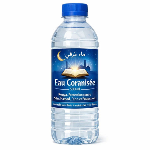 Eau Coranisée 500 ml – Roqya, Protection contre Sihr, Hassad, Djinn et Possession - nilabeautys.com