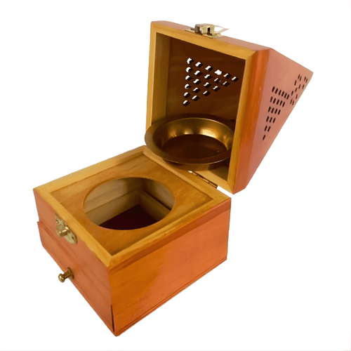 Encensoir Marocain Bois & Métal Doré – Mabkhara Artisanale Élégante - nilabeautys.com
