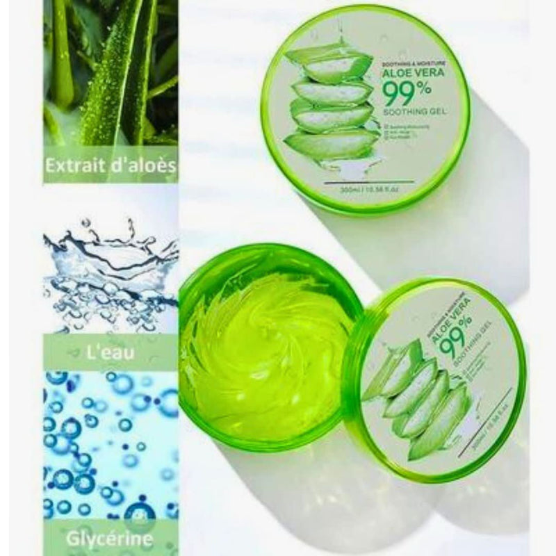 Gel Aloe Vera 300ml - Hydratant et Apaisant - nilabeautys.com