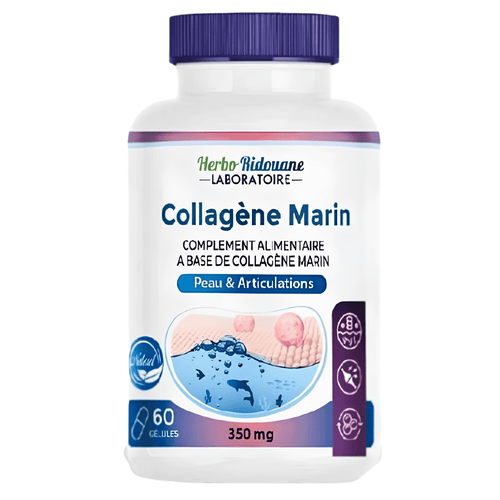 Herbo Ridouane Collagène Marin 350mg – 60 Gélules | Peau, Articulations & Cheveux - nilabeautys.com