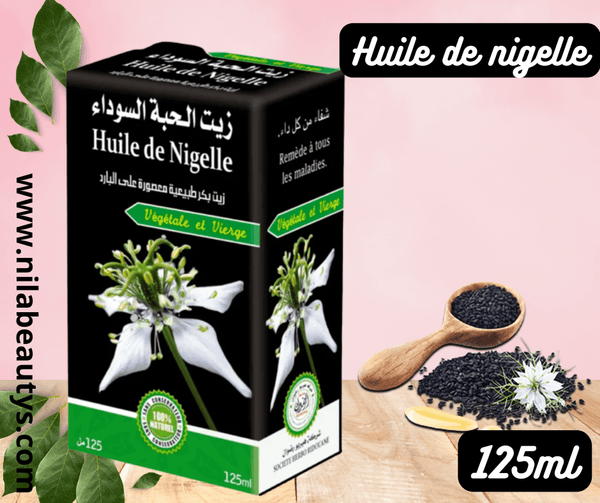 Huile de Nigelle du Maroc 30ml | 60ml | 125ml | L'Élixir Naturel pour une Peau Saine - nilabeautys.com