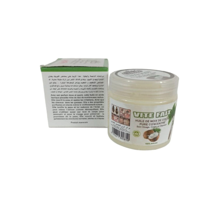 Huile de Noix de Coco Pure Concentrée 150g – Soin Visage, Corps et Cheveux - nilabeautys.com