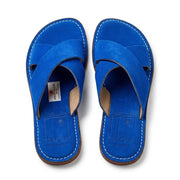 Mules en Daim Bleu Majorelle "Ssaquie" - Confort Soft - YaMiriam