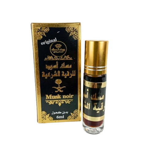 Musc Noir Rokiaa Shariaa 6ml - Parfum Islamique Sans Alcool
