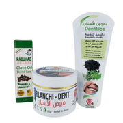 Pack blanchiment dentaire : dentifrice, poudre, huile - nilabeautys.com