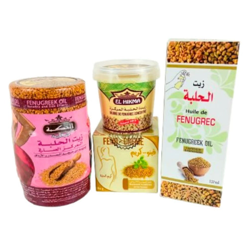 Pack Fenugrec Poitrine & Fessiers – Huile, Crème & Beurre