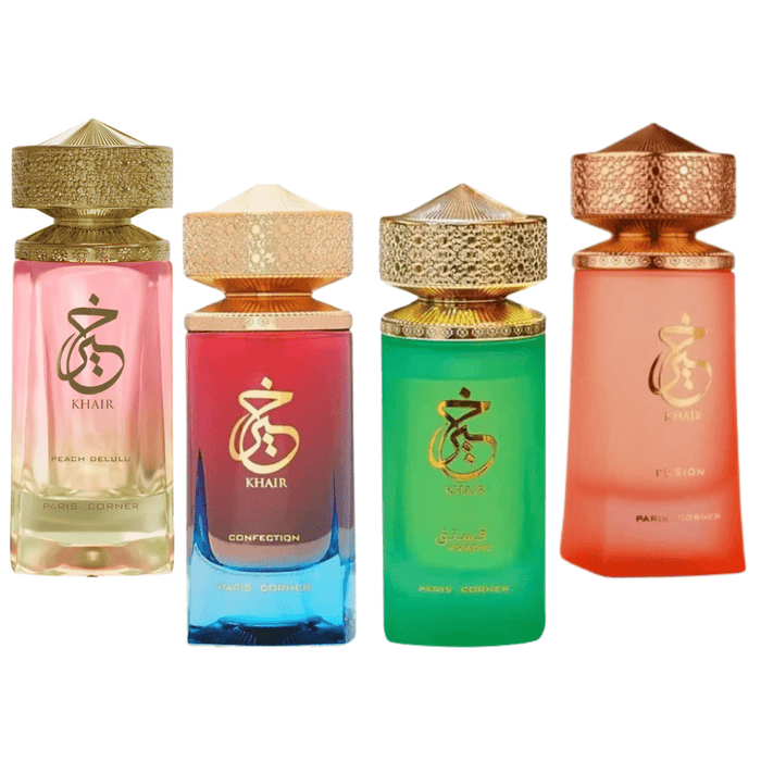 Pack Khair – Coffret 4 Parfums Paris Corner | 4 Fragrances Différentes (4 × 100 ml) - nilabeautys.com