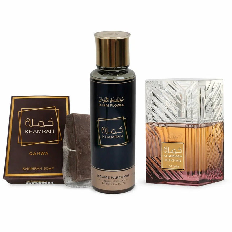 Pack Khamrah x 3 – Savon, Brume Corps & Cheveux, Parfum 50ml - nilabeautys.com