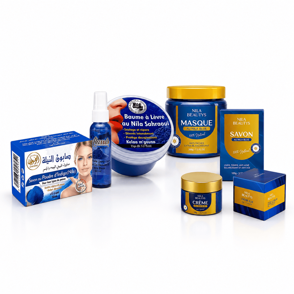 Pack Nila Bleu – 6 Soins Visage & Corps - nilabeautys.com