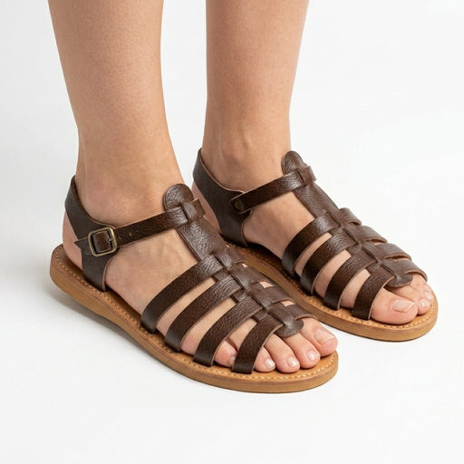 Sandale Bleu Chic Moderne Cuir Sportif - YaMiriam