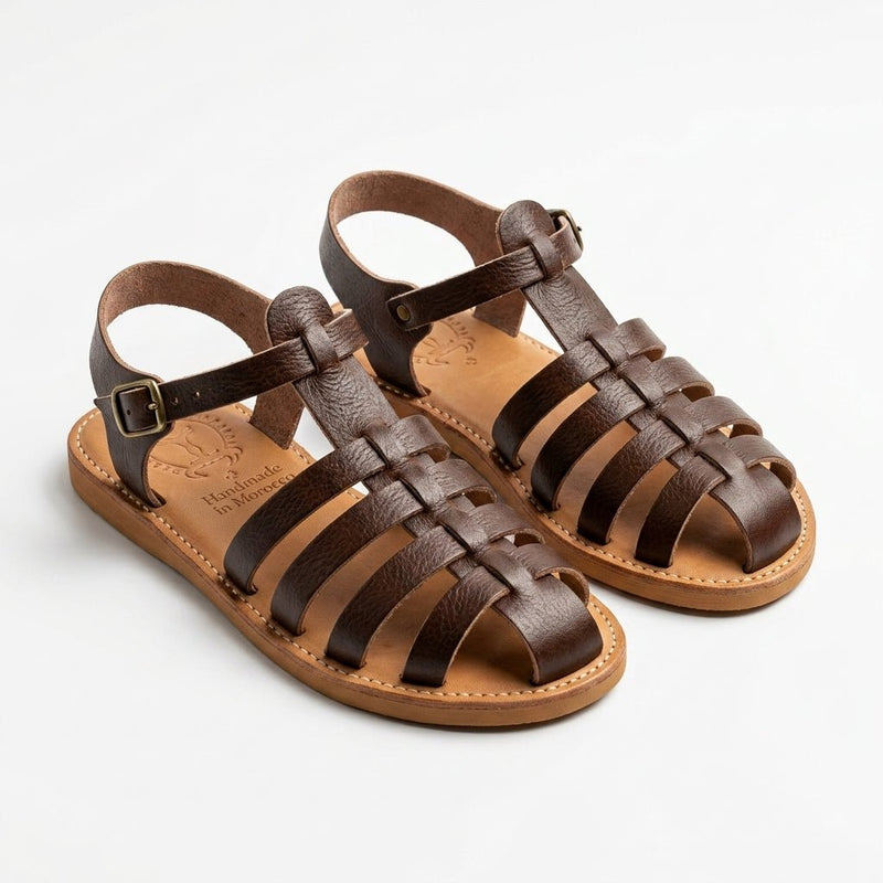 Sandale Bleu Chic Moderne Cuir Sportif - YaMiriam