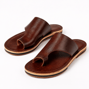 Sandales Homme en Cuir Véritable à Entredoigt – Fabrication Artisanale à Fès | Yamiriam