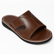 Sandales Homme en Cuir Véritable Marron avec Motif Artisanal | Fait Main à Fès, Maroc - YaMiriam