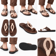 Sandales Homme en Cuir Véritable Pleine Fleur | Sandales Artisanales Marocaines Fait Main | Confort Été – Yamiriam - YaMiriam