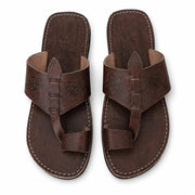 Sandales marocaine homme cuir marron – ouvertes entre-doigt
