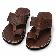 Sandales marocaine homme cuir marron – ouvertes entre-doigt