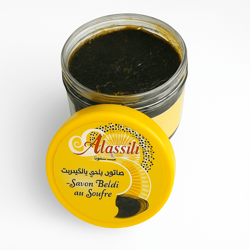 Savon Noir beldi Au Soufre 200g - nilabeautys.com