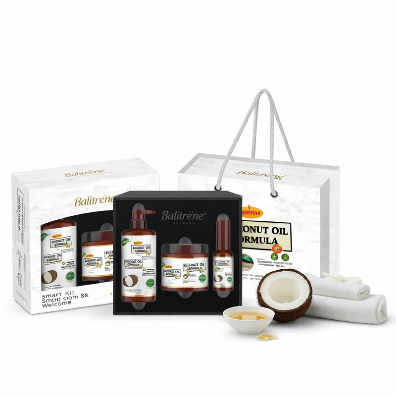 Pack Balireine Huile de Coco – Coffret Soin Capillaire 3x1